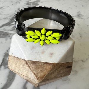 Neon Rhinestone Statement Cuff Bracelet